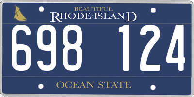 RI license plate 698124