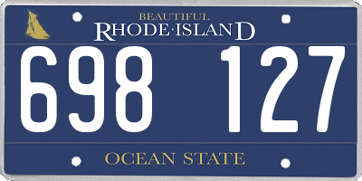 RI license plate 698127