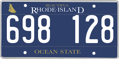 RI license plate 698128