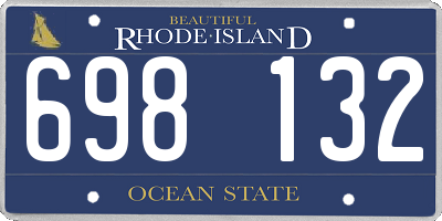 RI license plate 698132
