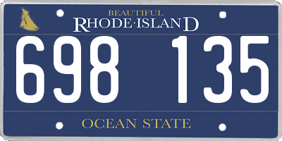 RI license plate 698135