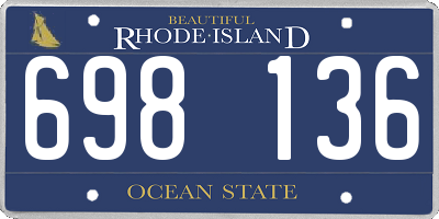 RI license plate 698136