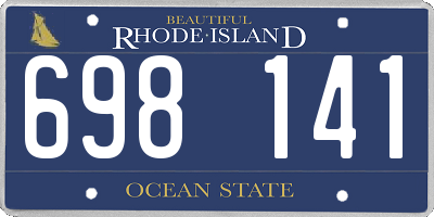 RI license plate 698141