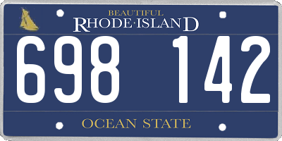 RI license plate 698142