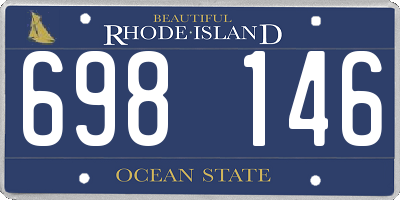 RI license plate 698146