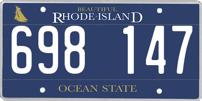 RI license plate 698147