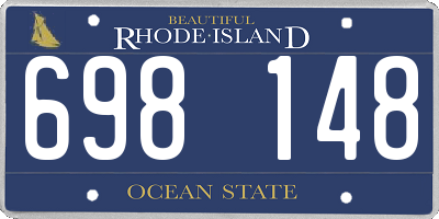 RI license plate 698148