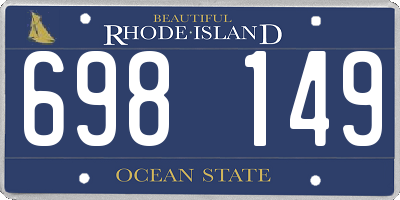 RI license plate 698149