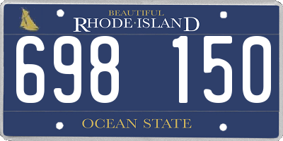 RI license plate 698150