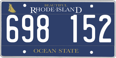 RI license plate 698152