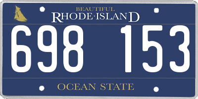 RI license plate 698153