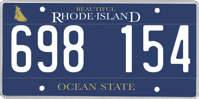 RI license plate 698154
