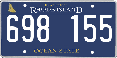 RI license plate 698155