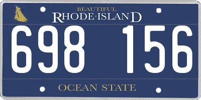 RI license plate 698156