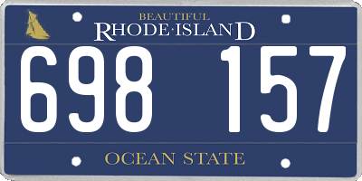 RI license plate 698157