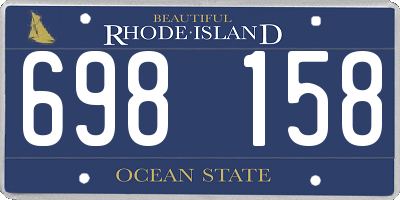 RI license plate 698158