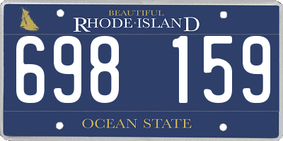 RI license plate 698159