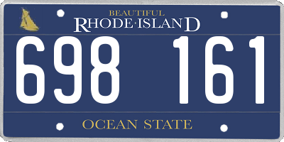 RI license plate 698161
