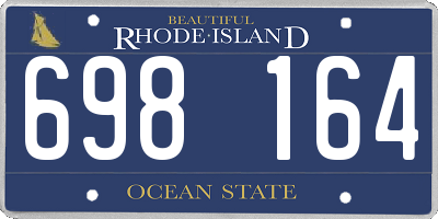 RI license plate 698164