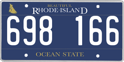 RI license plate 698166