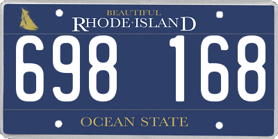 RI license plate 698168