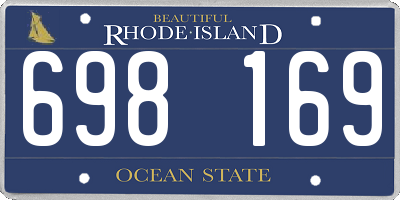 RI license plate 698169