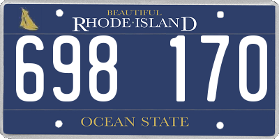 RI license plate 698170