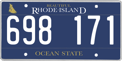 RI license plate 698171