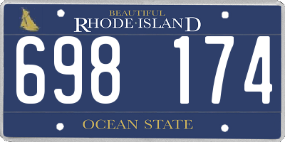 RI license plate 698174