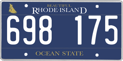 RI license plate 698175