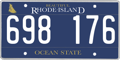 RI license plate 698176