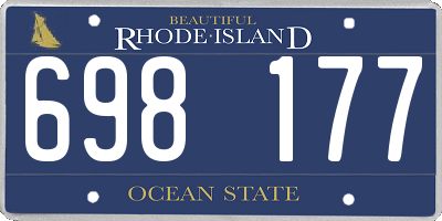 RI license plate 698177