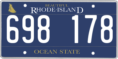 RI license plate 698178