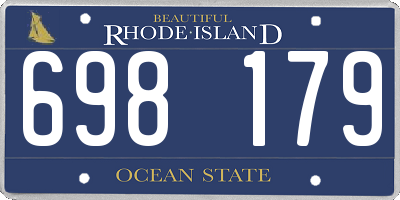 RI license plate 698179