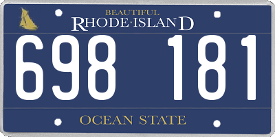 RI license plate 698181