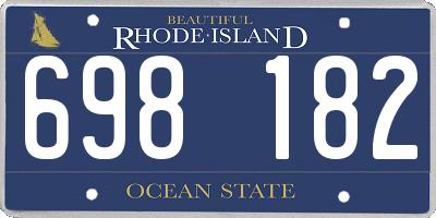 RI license plate 698182