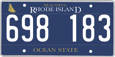 RI license plate 698183