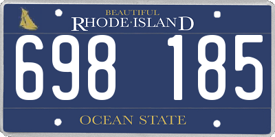 RI license plate 698185