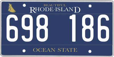 RI license plate 698186