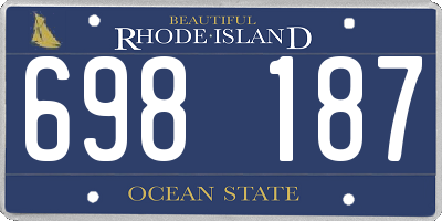 RI license plate 698187