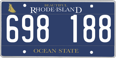 RI license plate 698188