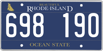 RI license plate 698190