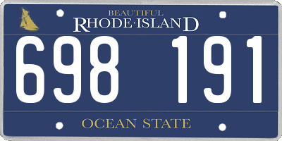 RI license plate 698191