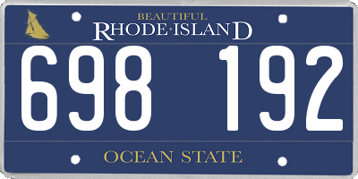 RI license plate 698192