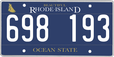 RI license plate 698193