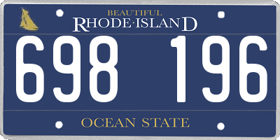 RI license plate 698196