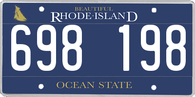 RI license plate 698198