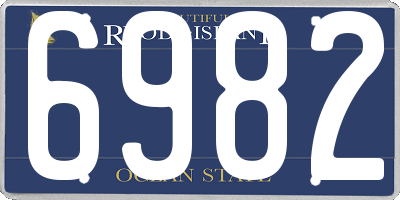 RI license plate 6982