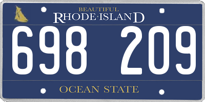 RI license plate 698209
