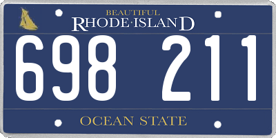 RI license plate 698211